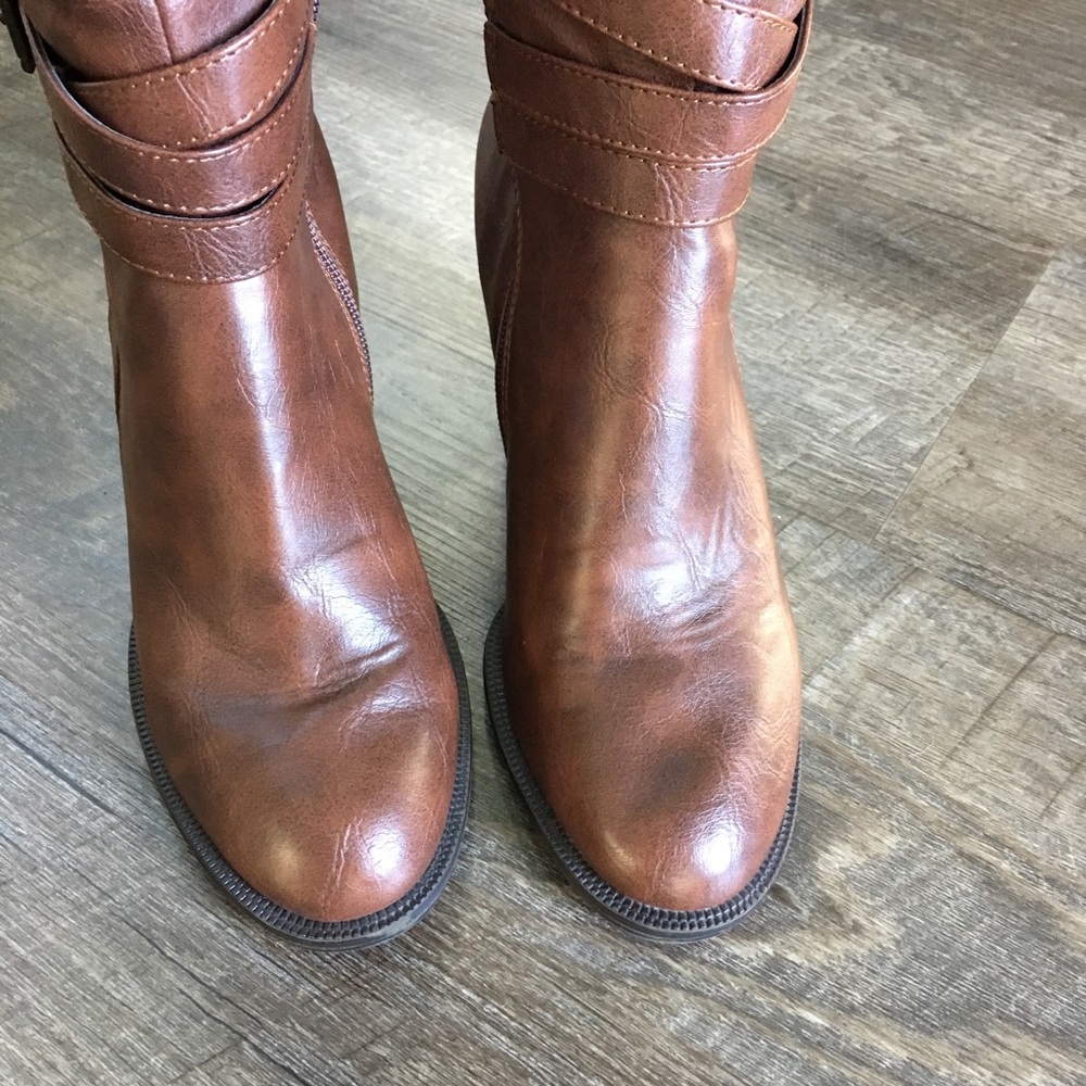 Nicole Avin knee High Brown Boots -SZ 6 - Picture 4 of 8